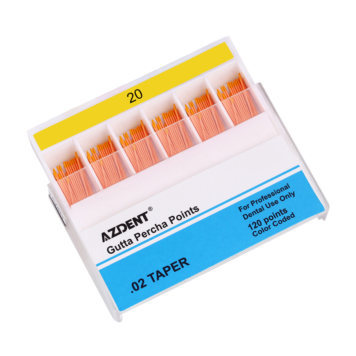AZDENT Dental Gutta Percha Points.02/.04/.06 Taper For Root Canal Endo Treatment