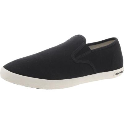 Модные кроссовки SeaVees Mens Baja из черного поплина, размер 11, средний (D), BHFO 8546