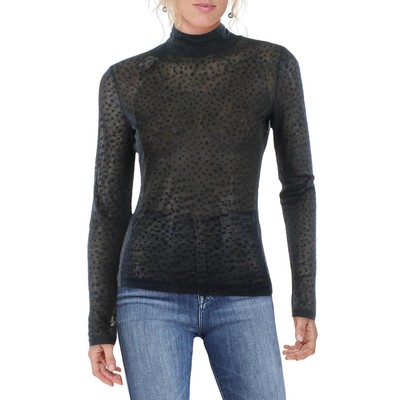

Женская черная прозрачная водолазка в горошек Rag - Bone Valencia  BHFO 9079, Черный