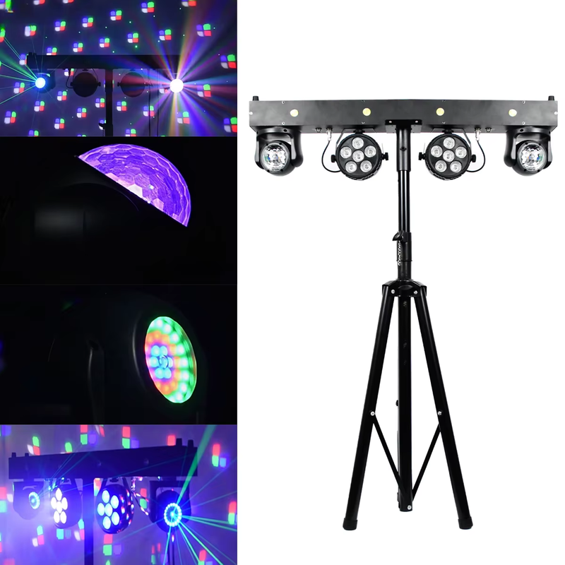 DJ light bar with stand 15w RGBW 4 in 1 kaleidoscope lens effect moving head lig
