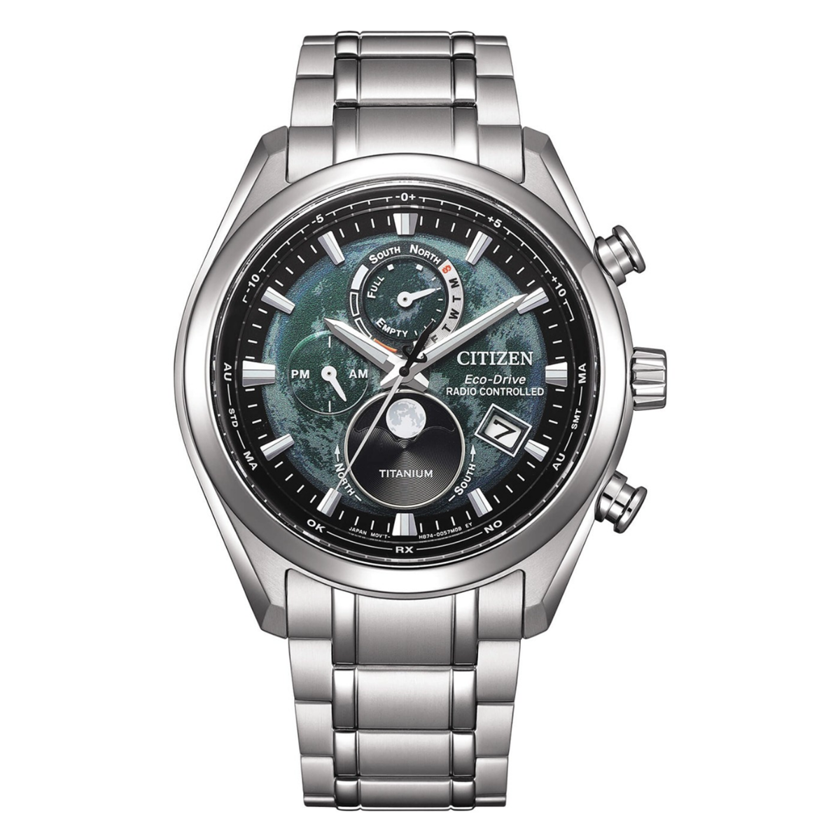 Citizen Eco-Drive 43mm Green Dial Silver Stainless Steel