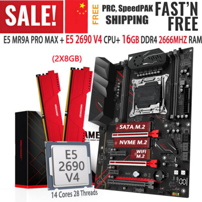 X99 Motherboard LGA 2011-3 + Xeon E5 2690 V4 16GB DDR4 2666MHz NON-ECC RAM Combo