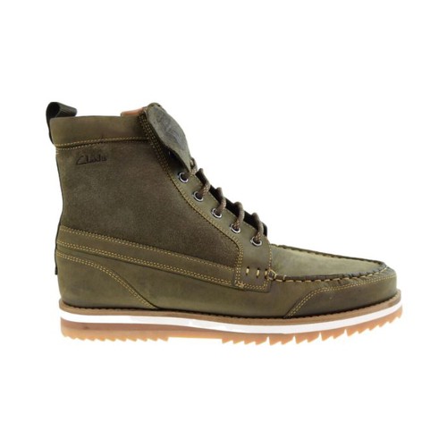 Мужские туфли Clarks Durston Hi из темно-оливковой кожи 26162218