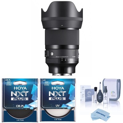 Объектив Sigma 50mm f/1.4 DG DN Art для Sony E с фильтрами Hoya 77mm UV и CPL