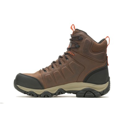 Pre-owned Merrell Work Men's 6" Phaserbound 2 Mid Carbon Fiber Toe Waterproof Work Boot Ea In Orange