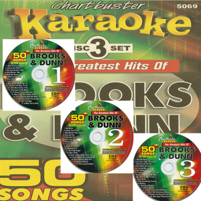 BROOKS & DUNN Chartbuster Vol-5069 KARAOKE 3 CD+G, in WHITE SLEEVES,Missing You+