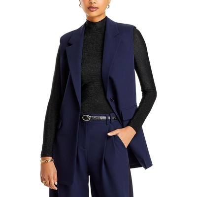 Kobi Halperin Womens Regan Navy Notch Collar Suit Vest XS BHFO 0560