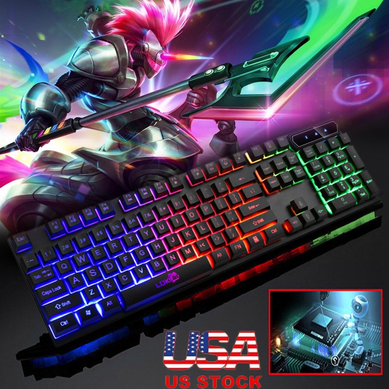 Ergonomic Led Light | Computer Desktop Gaming Keyboard