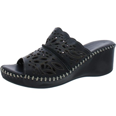 

Черные женские босоножки на танкетке Spring Step Khyahey, 40, средний (B,M) BHFO 1479, Черный, Khyahey