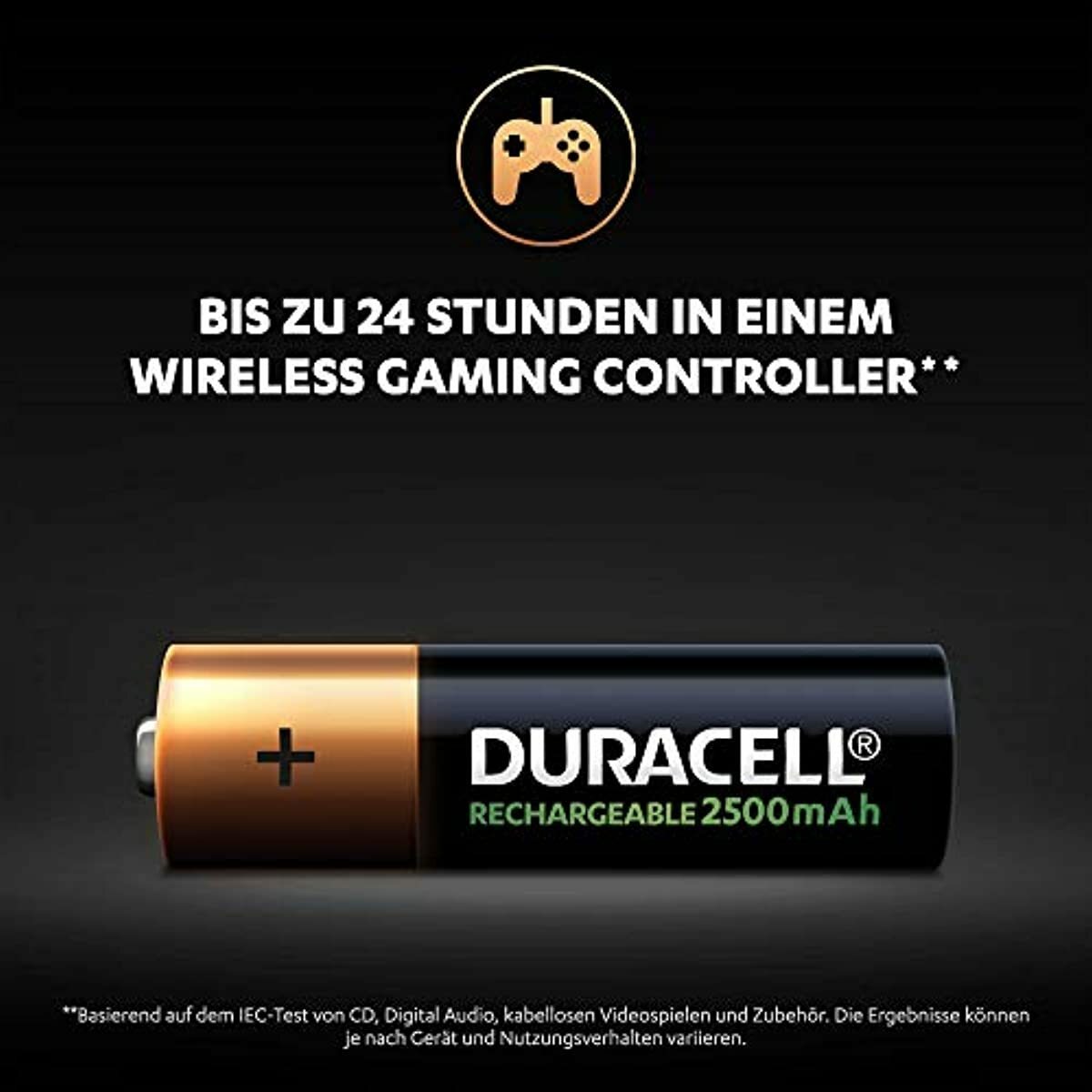 Duracell Rechargeable AA 2500 mAh Mignon Akku Batterien HR6, 8er Pack [ exclusiv