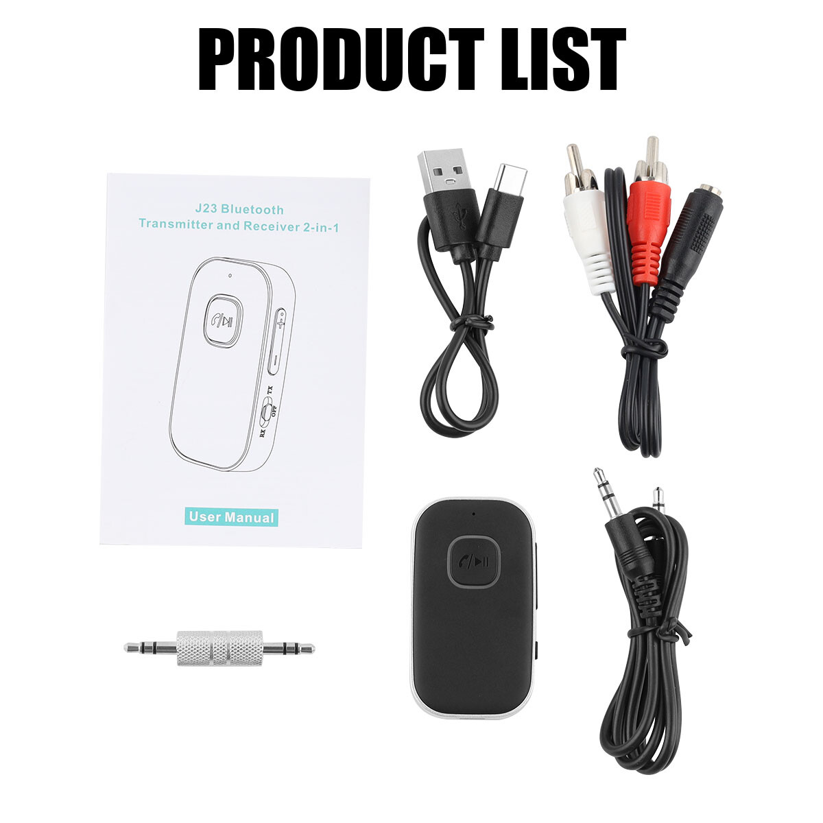 Bluetooth Audio Transmitter Receiver Audio AUX Wireless Adapter For Car Speaker