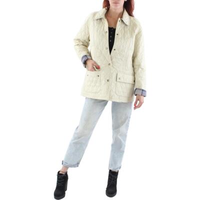 

Женская теплая стеганая куртка цвета слоновой кости Barbour Beadnell цвета слоновой кости с клетчатой отделкой  BHFO 3948, Pearl, Beadnell