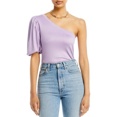 

Женская фиолетовая однотонная футболка Aqua с пышными рукавами, топ  BHFO 6658, Lilac