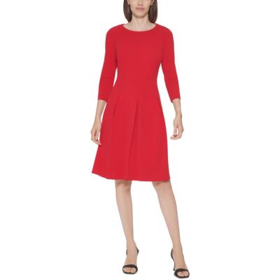 

Женское красное платье миди до колена Calvin Klein  BHFO 3852, Красный