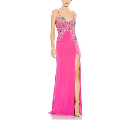 Женское вечернее платье Mac Duggal с розовыми украшениями 2 BHFO 2961