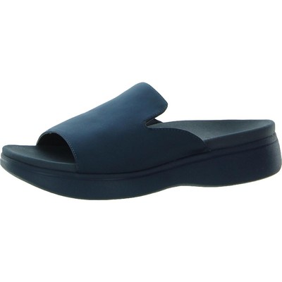 Женские босоножки на танкетке Vionic Monica Blue Satin, размер 7,5, средний (B,M), BHFO 4777