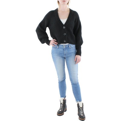 Rebecca Minkoff Женский черный полушерстяной кардиган-свитер Top S BHFO 0854