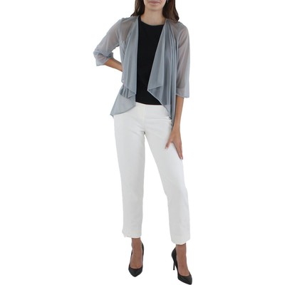 

Женский сетчатый пиджак без воротника R-M Richards Petites BHFO 5261, Серебряный