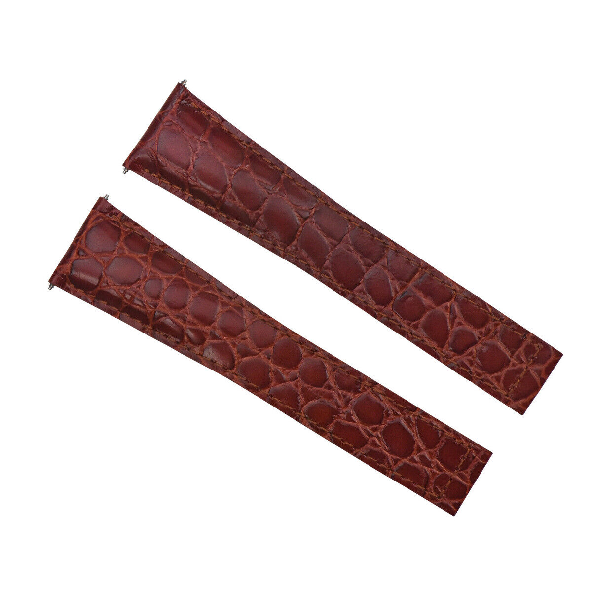 24MM GENUINE LEATHER WATCH STRAP ALLIGATOR GRAIN BAND FOR MAURICE LACROIX BURGANDY