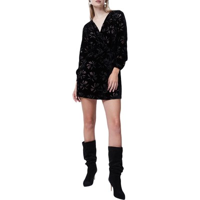 

Женское черное коктейльное платье French Connection Abril Devore  BHFO 0565, Black black multi