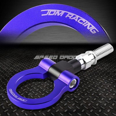 ДЛЯ 09-13 HONDA FIT 7 M18 X 2,5 T-6061 АЛЮМИНИЕВОЕ СИНЕЕ КОЛЬЦО ПЕРЕДНЕГО/ЗАДНЕГО БУКСИРНОГО КРЮКА