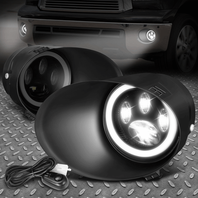 ДЛЯ 04-17 SEQUOIA SOLARA TACOMA ПОЛНОСТЬЮ СВЕТОДИОДНЫЙ ПРОЕКТОР ПРОТИВОТУМАННЫХ ФАР + РАМКА + ПЕРЕКЛЮЧАТЕЛЬ С ЗАКОПЧЕННЫМ