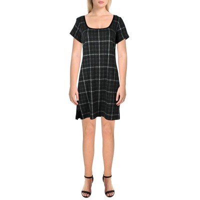 Женское серое клетчатое мини-платье-сорочка Calvin Klein для дневного времени, 6 BHFO 4680