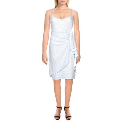 

Черное женское коктейльное платье с V-образным вырезом и рюшами Halo BHFO 8692, Ocean blues