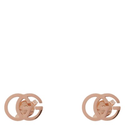 Pre-owned Gucci Running Rose Gold Stud Earrings