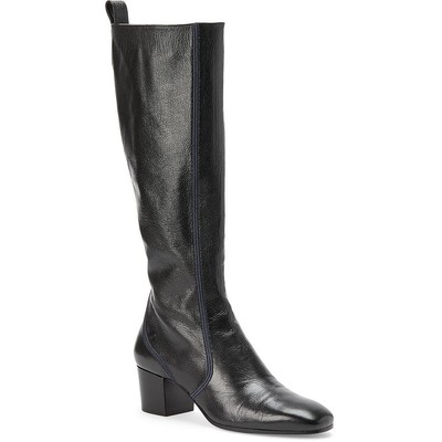 

Женские черные кожаные высокие сапоги до колена Chloe, обувь 38, средний (B,M) BHFO 3428, Черный, CHC21S40142