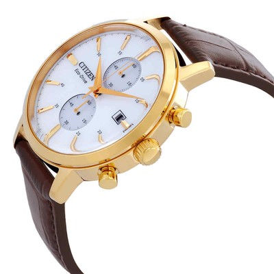 Pre-owned Citizen Core Collection Chronograph Quartz White Dial Men's Watch Ca7062-15a
