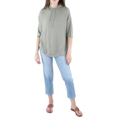 

Женская зеленая льняная рубашка Zara с короткими рукавами и капюшоном  BHFO 1143, Зеленый