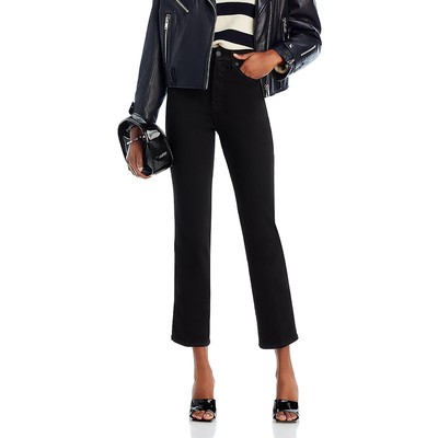 Хорошие американские женские черные укороченные джинсы-клеш с высокой посадкой 12 BHFO 8269