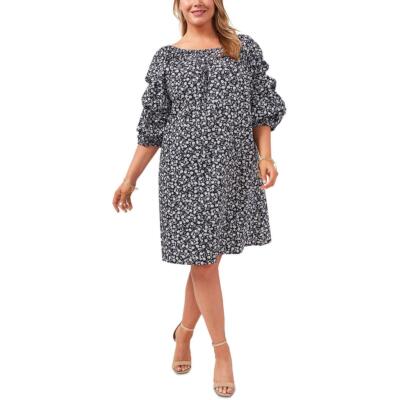 

Женское вечернее платье до колена с оборками MSK Plus BHFO 8562, Navy/white