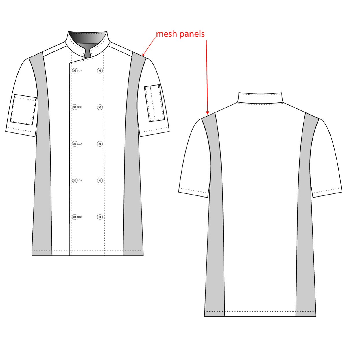 Chef Code Cool Breeze Side Vent Chef Coat CC131