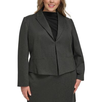 Calvin Klein Womens Cropped Business Open-Front Blazer Jacket Plus BHFO 8102