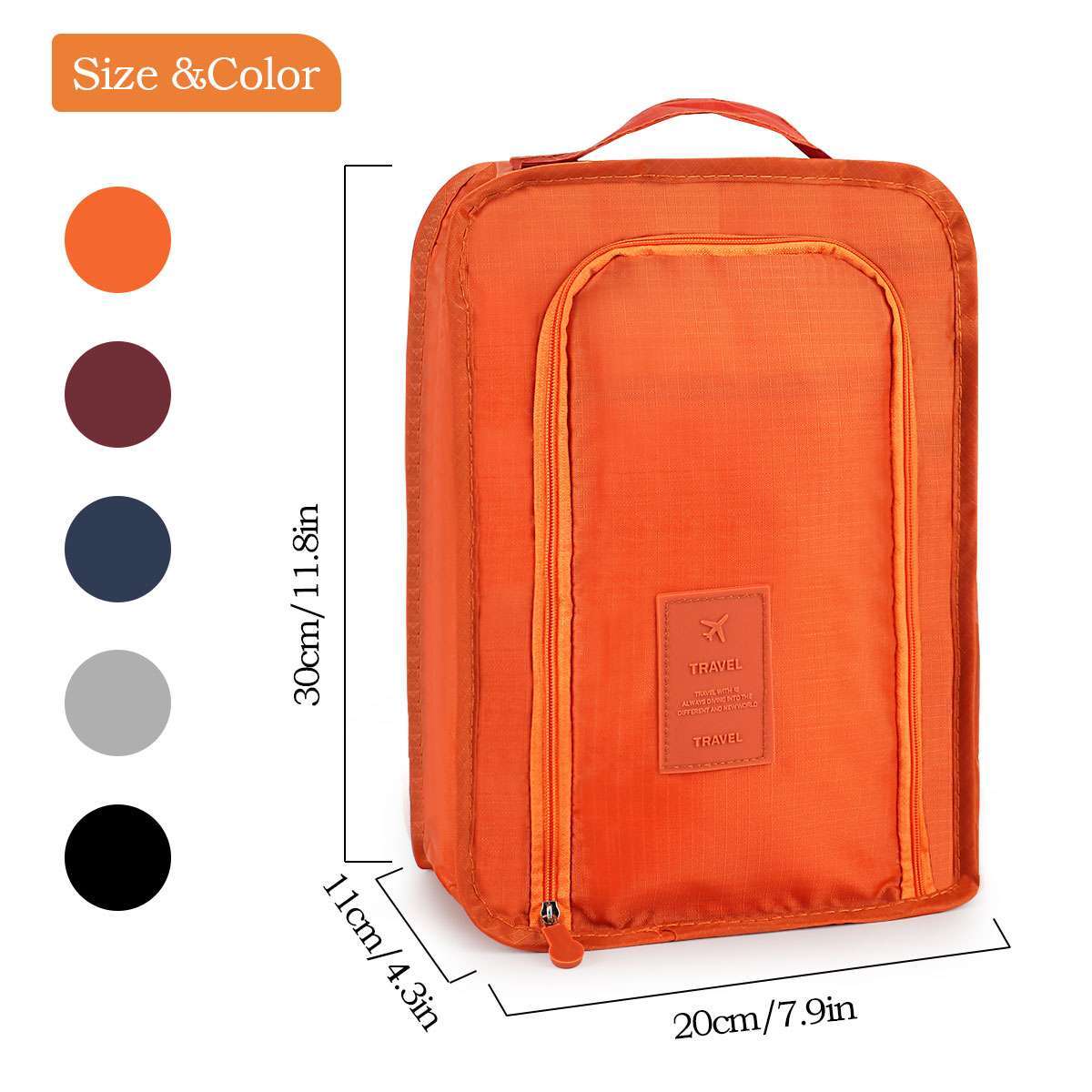 3x Waterproof Foldable Travel Shoe Bag Handle Sports Gym Carry Case Storage