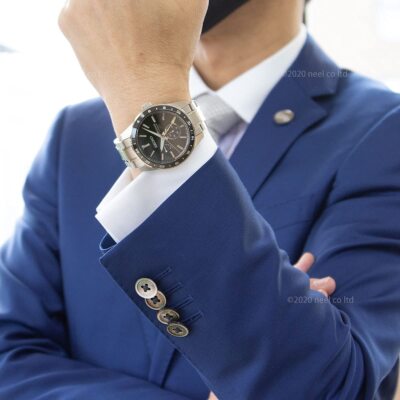 Pre-owned Seiko Sarf003 Presage Prestige Line Metal Band Men's Analog Wrist Watch