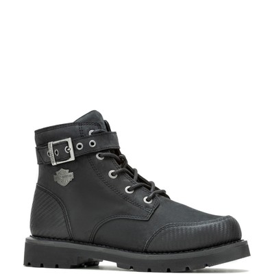 Pre-owned Harley-davidson Men's 5" Westmont Strap Side-zip Riding Boot Black - D10009, Bla