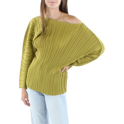 

Зеленая плиссированная блузка Lafayette 148 New York Womens Tiller  BHFO 0597, Agave green