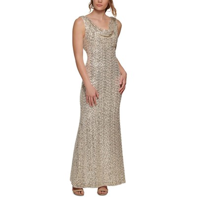 Женское вечернее платье из сетки с серебряными блестками Vince Camuto 2 BHFO 5804