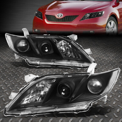 ДЛЯ 07-09 TOYOTA CAMRY ЧЕРНЫЙ КОРПУС ПРОЗРАЧНАЯ УГЛОВАЯ ФАРА ПРОЕКТОРА ГОЛОВНОГО ФОНАРЯ