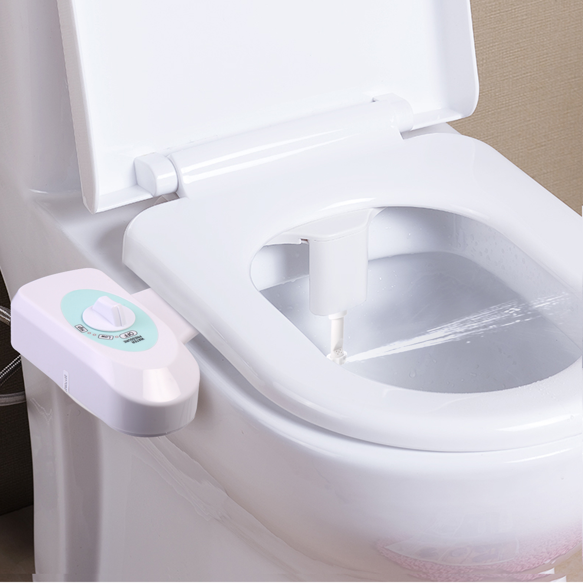 Toilet Seat Attachment Fresh Water Spray Non Electric New Mechanical Bidet M3G3