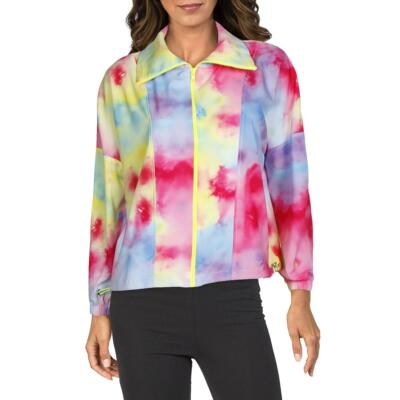 

Женская ветровка на молнии Terez с принтом тай-дай и панелями, Blurry tie dye, 2664