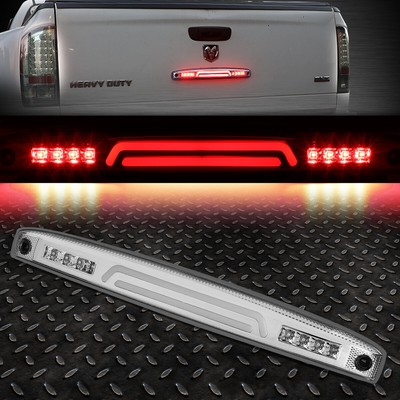 ДЛЯ 03-06 DODGE RAM ХРОМИРОВАННЫЙ КОРПУС 3D LED ЗАДНИЙ ЦЕНТРАЛЬНЫЙ ФОНАРЬ НА ДВЕРИ БАГАЖНИКА СТОП-СИГНАЛ
