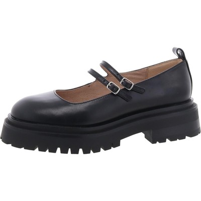 Steve Madden Womens Black Faux Leather Mary Janes 8.5 Medium (B,M) BHFO 6370