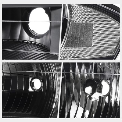 For 04-12 Chevy Colorado GMC Canyon Headlights Lamps Clear Corner Black Housing