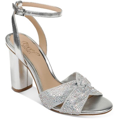 

Женские вечерние сандалии Nicoline Jewel Badgley Mischka 8.5 Medium (B,M) BHFO 9669, Silver metallic