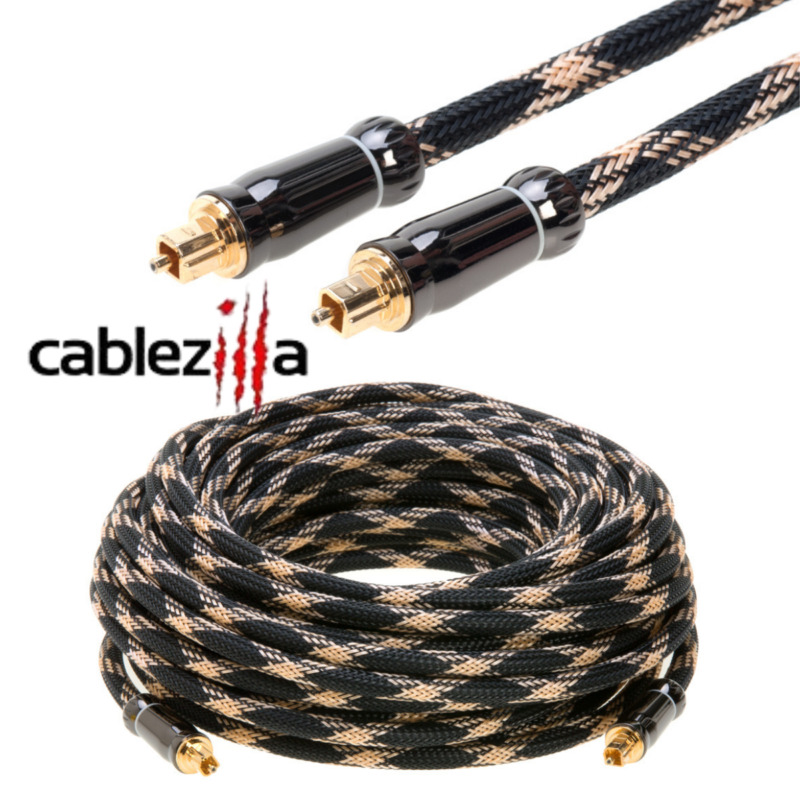 Toslink Optical Audio Cable Spdif Digital Fiber Optic Sound Cord Premium Lot