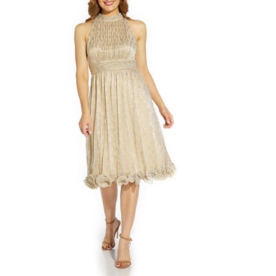 

Adrianna Papell Женское коктейльное и вечернее платье золотого цвета с эффектом металлик  BHFO 8147, Champagne gold